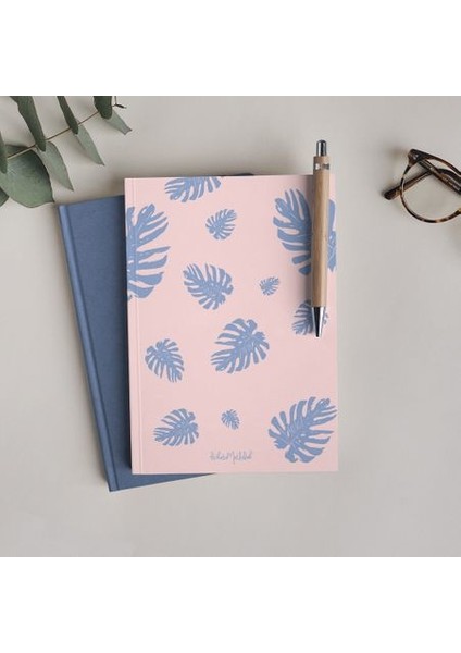 Lila Monstera Defter - Çizgisiz Defter Serisi - N048