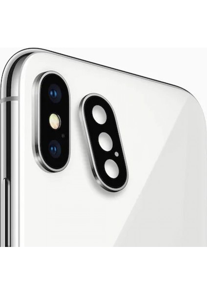 Apple iPhone Xs Uyumlu Çerçeveli Kamera Camı