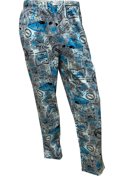 Polo Erkek Tek Cepli Pijama Gri Baskılı.l