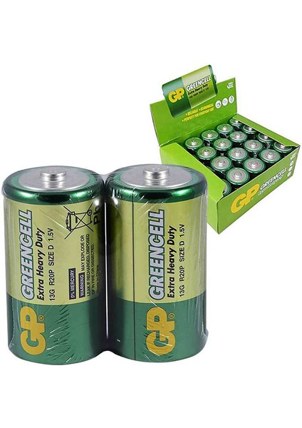 13G 2s2 R20 Büyük D Boy Pil 20'li Paket