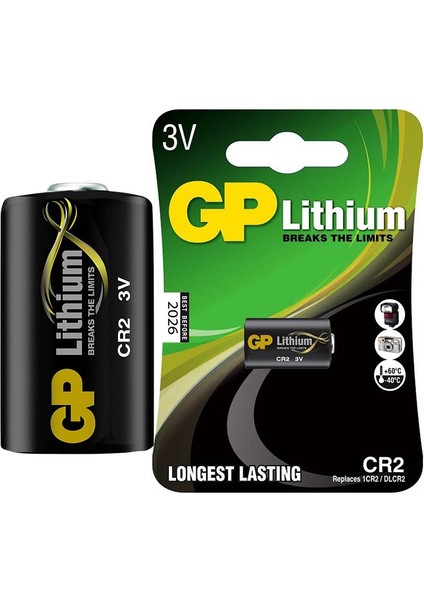 Cr2 3 Volt Lithium Fotoğraf Makinesi Pili