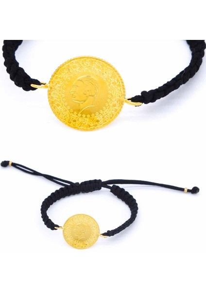 Altın Kaplama Ipli Yarım Altın Bileklik