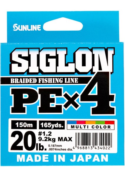 Siglon Pex4 Multicolor 300MT 0,296MM Japon Ip Misina Lbs Av