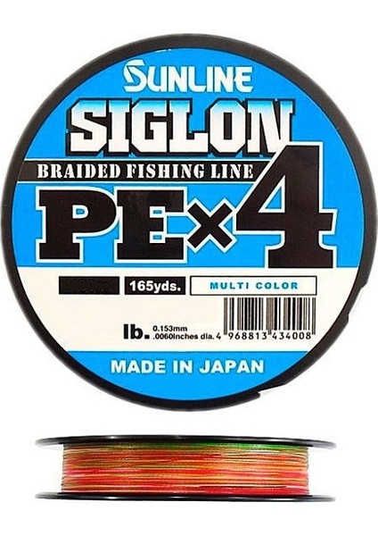Siglon Pex4 Multicolor 300MT 0,296MM Japon Ip Misina Lbs Av