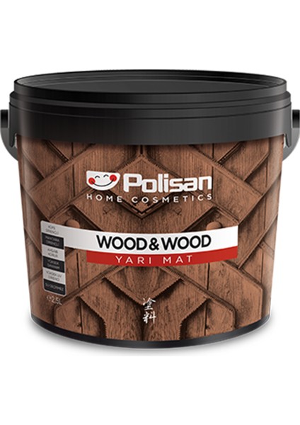 Wood&wood Antiaging Su Bazlı Yarımat Ahşap Verniği - Venge - 0,75 Lt