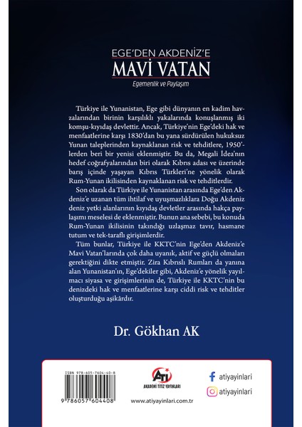 Ege'den Akdeniz'e Mavi Vatan Egemenlik ve Paylaşım - Gökhan Ak