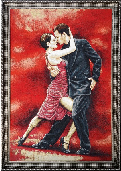 Figüratif SERI-14K Dokuma Goblen Kumaş-Tango