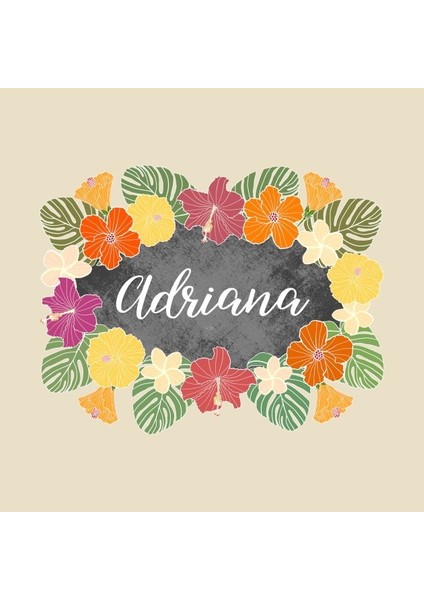 Adriana Tropical Hibiscus Flowers Name Kupa Bardak