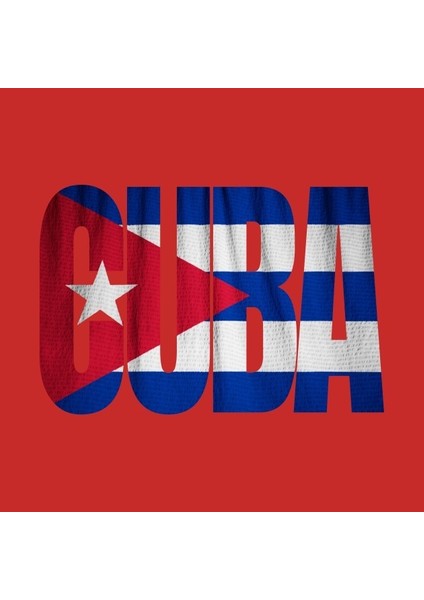 Cuba Flag Typography Kupa Bardak
