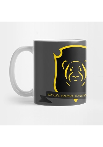 Badger Dorm House Motto Trait Emblem Kupa Bardak