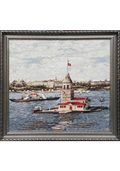 Manzara Serisi-17 Dokuma Goblen Kumaş-Kız Kulesi