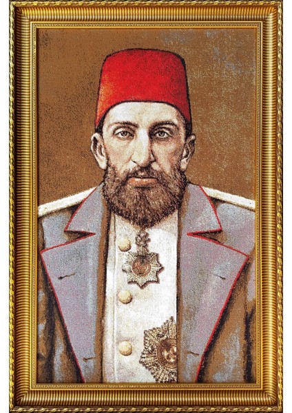 Osmanlı Serisi-8 Dokuma Goblen Tablo-Abdülhamit