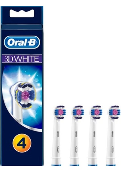 3D White 4'lü Diş Fırçası Yedek Başlığı