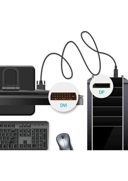 m TSD1012 Display Port To DVI 1.8 Metre Kablo
