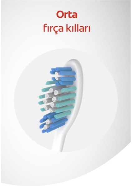Diş Macunu Gelişmiş Beyazlık 3 x 75 Ml, Üçlü Etki Orta Diş Fırçası