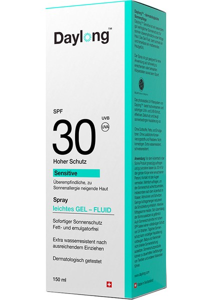 Sensitive SPF30 Güneş Koruyucu Sprey 150ML