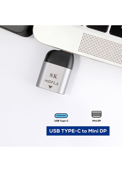 Type-C To Mini Displayport 8K@60HZ Çevirici Adaptör