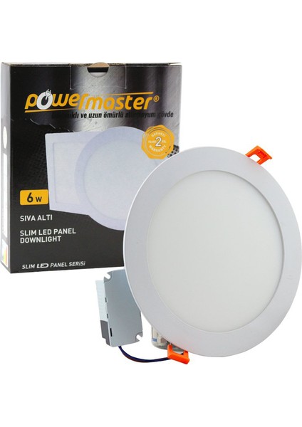 6W Sıva Altı 6500K Beyaz Yuvarlak Slim Spot Panel