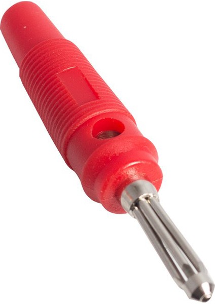Fiş Banan Silikonlu Jack Siyah Kırmızı (IC-238B)