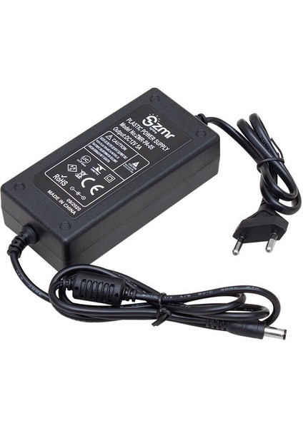 12 Volt 5 Amper 5.5*2.5 Uç Iki Ucu Kablolu Plastik Kasa Masaüstü Adaptör Zmr-Pa-05