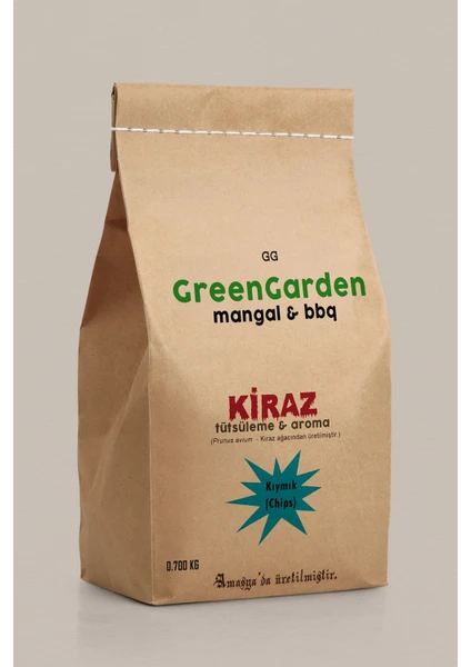 Green Garden Kiraz Tütsüleme Aroma Kıymıkları - Mangal Barbekü Tütsü ve Aroma Chips - Kiraz 0.70 kg