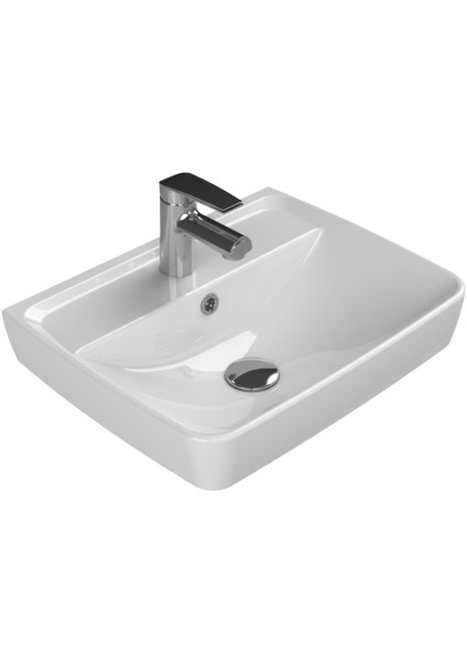 Seramik Cerastyle Duru 50 cm Etajerli Lavabo
