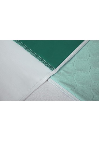 Abso (2 Adet) Vinyl Pvc 5 Katlı Yıkanabilir,emici,sıvı Geçirmez Kanatlı Hasta Pedi (75X90 Cm)
