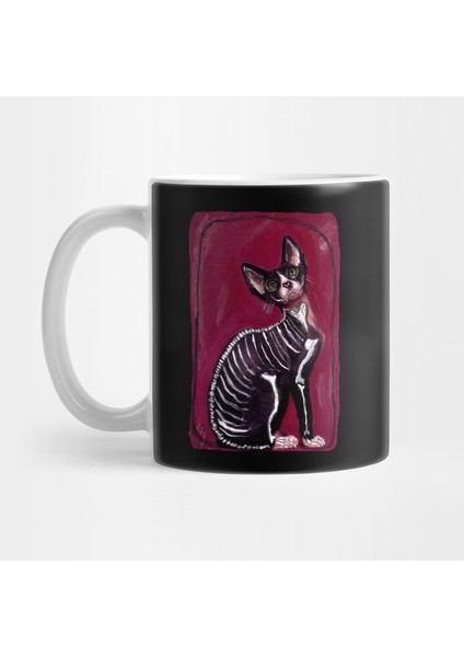 Skeleton Cat Kupa Bardak