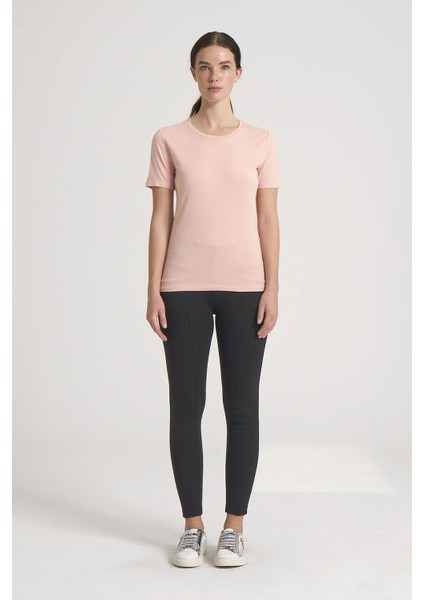 Yuvarlak Yaka Kadın Tişört ,Yüksek Kalite %95 Pamuk T-shirt, Pembe Tshirt fiyatları