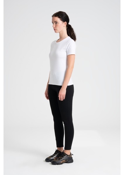 Yuvarlak Yaka Kadın Tişört ,Yüksek Kalite %95 Pamuk T-shirt, Beyaz Tshirt fırsatları