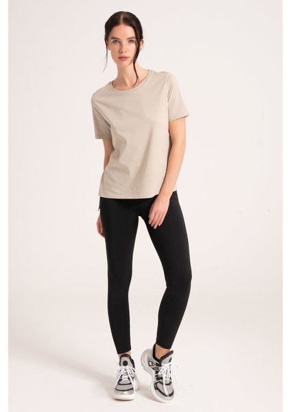 Yüksek Kalite %100 Pamuklu Kadın Tişört, Arkası Uzun Normal Fit Sand Tshirt modelleri