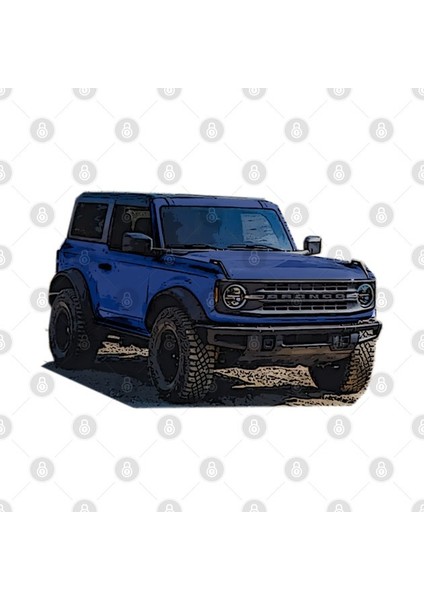 2021 Antimatter Blue Ford Bronco 2 Door Kupa Bardak