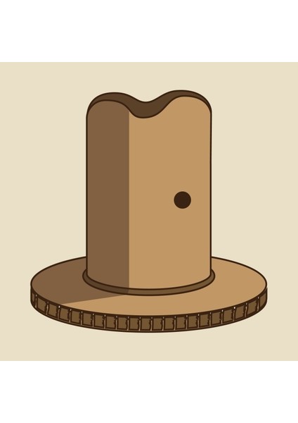Big Cardboard Cowboy Hat Kupa Bardak