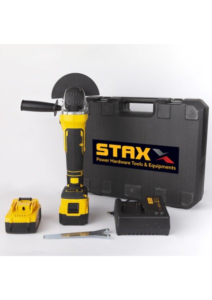 STX1058 Profesyonel 125 mm Kömürsüz Çift Akülü Şarjlı Taşlama