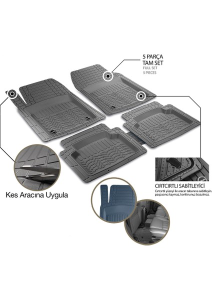 Scoda Octavia Station Wagon 2001 3D Havuzlu Pro Bej Paspas