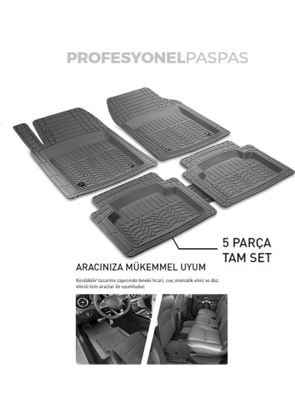 Kia Pro Ceed Hatcback 2011 3D Havuzlu Pro Siyah Paspas