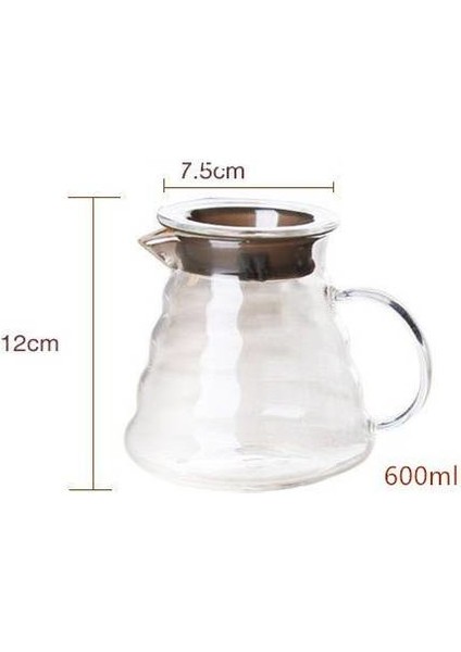 V60 Dripper Cam Kahve Sürahisi Değirmen Set