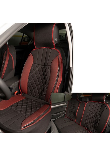 Elegance 5'li Set Minder Siyah-Kırmızı / KLMNY547