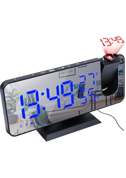 Çok Fonksiyonlu Masaüstü Saat (Fm Radio Alarm Projeksiyon Sıcaklık Alarm)