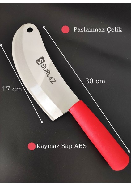 Sürmene Mutfak Bıçak Seti 4 Parça Satır Zırh Et Bıçağı Red Serisi