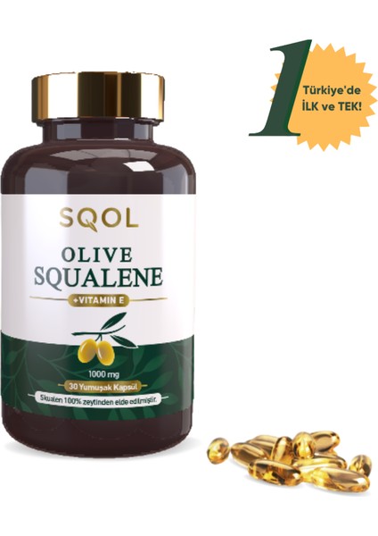 SQOL -- Zeytin Skualen (Olive Squalene) 30 Yumuşak Kapsül 1000mg