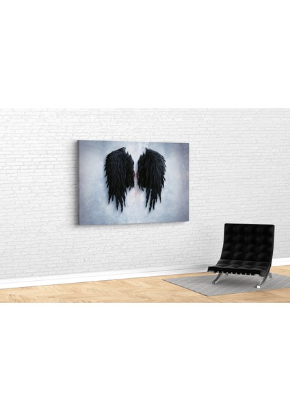 Banksy- Black Angel Wings Kanvas Tablo modelleri