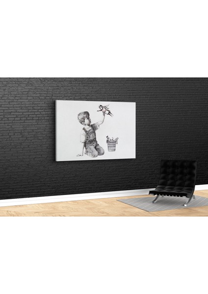 Banksy- Superhero Kanvas Tablo modelleri