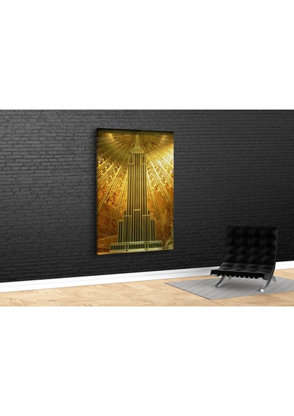 Gold Empire State Art Deco Kanvas Tablo