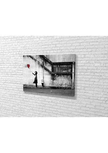 Banksy- Ballon Girl There Is Always Hope Kanvas Tablo