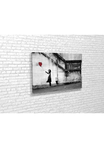 Banksy- Ballon Girl There Is Always Hope Kanvas Tablo