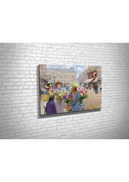 Louis Marie De Schryver Marchand-De Fleurs La Rue Du Havre Paris Kanvas Tablo fiyatları