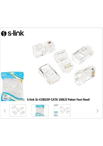 PENSE+100 Adet Yeni Nesil Cat6 Jak 8P8C/RJ-45, 6P4C/RJ11