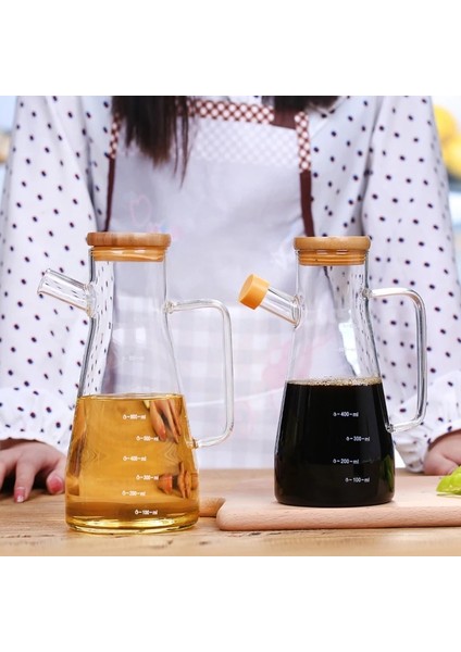 Bambu Kapaklı Vakumlu 900 ml Borosilikat Cam Yağlık, Sirkelik, Sütlük, Sosluk fırsatları