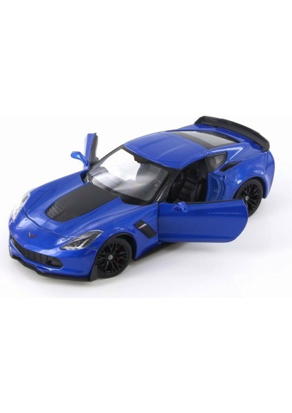 1:38 Welly 2017 Chevrolet Corvette Z06 Mavi modelleri